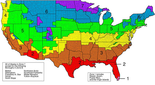 r-value insulation map based on climate in New York